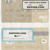 Qatar Doha Bank visa debit card, fully editable template in PSD format
