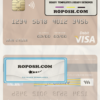 Qatar Islamic Bank visa debit card, fully editable template in PSD format
