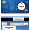 Republic of Ireland Ulster Bank visa classic card, fully editable template in PSD format