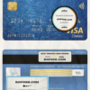 Republic of Ireland Ulster Bank visa classic card, fully editable template in PSD format