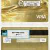 Romania Banca Transilvania bank visa gold card, fully editable template in PSD format