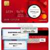 Russia Alfa bank mastercard, fully editable template in PSD format