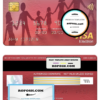 Russia Home Credit bank visa electron card, fully editable template in PSD format