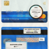 Rwanda BPR bank mastercard, fully editable template in PSD format