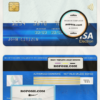 Rwanda BPR bank visa electron card, fully editable template in PSD format