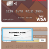 Saint Lucia Scotiabank visa debit credit card template in PSD format