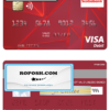 Saint Vincent and the Grenadines Bank of Nova Scotia visa debit card template in PSD format