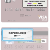 Saint Vincent and the Grenadines FirstCaribbean International Bank visa debit card template in PSD format