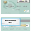 Salvador Banco Azteca visa debit credit card template in PSD format, fully editable