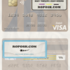 Samoa Bank of Hawaii visa debit card template in PSD format, fully editable