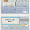 San Marino Banca di San Marino visa debit card template in PSD format