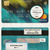 San Marino Cassa di Risparmio bank mastercard, fully editable template in PSD format