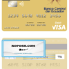 Sao Tome and Principe Banco Ecuador visa debit card template in PSD format