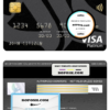 Saudi Arabia Bank Albilad bank visa platinum card, fully editable template in PSD format