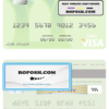 Saudi Arabia The National Commercial Bank visa debit card template in PSD format
