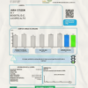 Colombia ENEL energy utility bill template in Word and PDF format