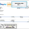 USA PayPal invoice template in Word and PDF format, fully editable