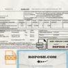 Belarus Gomel energo utility bill template in .doc and .pdf format, fully editable