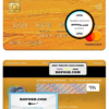 Senegal Banque Atlantique Bank mastercard, fully editable template in PSD format