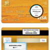 Senegal Banque Atlantique Bank visa electron card, fully editable template in PSD format