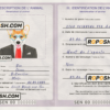 Senegal dog (animal, pet) passport PSD template, fully editable