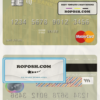 Serbia Raiffeisen banka a.d. Beograd mastercard template in PSD format