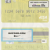 Serbia Raiffeisen banka a.d. Beograd visa debit card template in PSD format