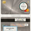 Serbia Societe Generale bank mastercard platinum, fully editable template in PSD format