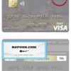 Seychelles Absa Bank Seychelles visa debit card template in PSD format