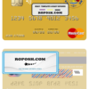 Sierra Leone Bank of Sierra Leone mastercard template in PSD format