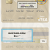 Sierra Leone Bank of Sierra Leone visa debit card template in PSD format