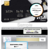 Singapore DBS bank visa classic card, fully editable template in PSD format