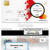 Singapore HSBC bank mastercard, fully editable template in PSD format