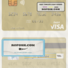 Singapore Maybank Singapore visa debit card template in PSD format