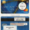 Slovakia Raiffeisen Bank mastercard, fully editable template in PSD format