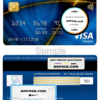 Slovakia Raiffeisen Bank visa classic card, fully editable template in PSD format