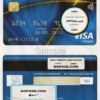 Slovakia Raiffeisen Bank visa classic card, fully editable template in PSD format