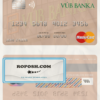 Slovakia VÚB Banka mastercard template in PSD format