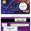 Slovenia Abanka d.d bank visa classic card, fully editable template in PSD format