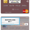 Slovenia Addiko Bank mastercard template in PSD format