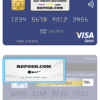 Slovenia Addiko Bank visa debit card template in PSD format