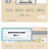 Slovenia Factor Banka visa debit card template in PSD format