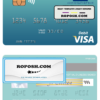 Solomon Islands ADB Bank visa debit card template in PSD format