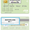 Solomon Islands BSP Bank visa debit credit card template in PSD format