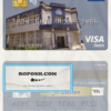 Somalia Amal Bank visa debit card template in PSD format, fully editable