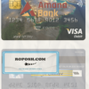 Somalia Amana Bank visa debit credit card template in PSD format