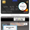 Somalia Sombank mastercard, fully editable template in PSD format