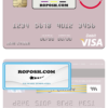 South Africa Absa Group Limited visa debit credit card template in PSD format