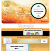 South Africa Imperial Bank visa electron card, fully editable template in PSD format