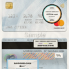 South Korea Daegu bank mastercard, fully editable template in PSD format